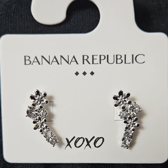 Banana Republic Jewelry - Banana Republic Sparkling Silver Earrings